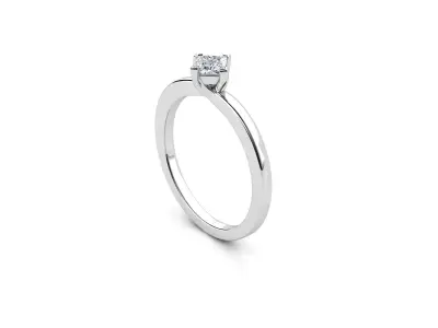 ZDR079 solitaire diamond engagement ring 3D print model