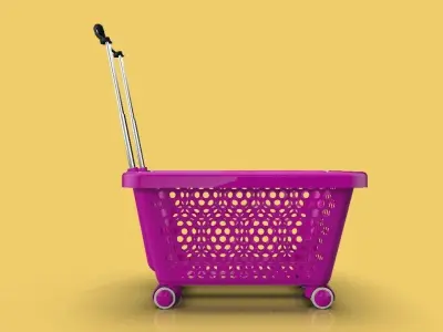 SUPERMARKET SHOPPING CART TROLLEY 3D model