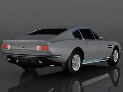 Aston Martin Vantage 1977 Low-poly 3D model