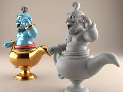 Fun Genie Lamp 3D STL File for Desk Decor Toys 2 3D print model