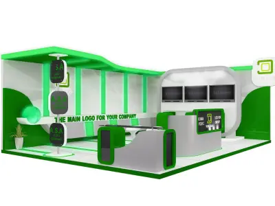 Booth Exhibition Stand a587b 3D model