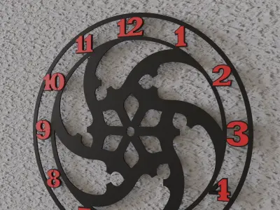 mandala 8 wall clock 3D print model