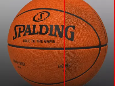 Basketball orange Low-poly 3D model