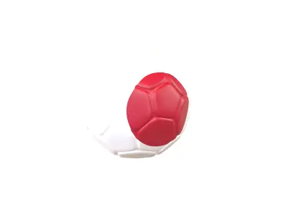 Japan Flag Soccer Ball v1 001 Low-poly 3D model