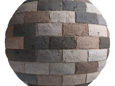 Ston Wall Material 7- By 3 color Pbr By Sbsar 4k Texture