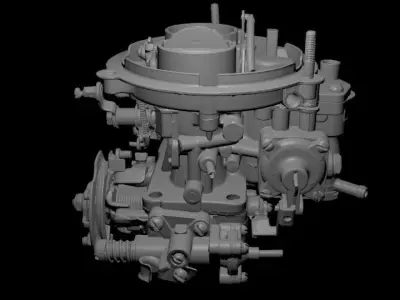 High poly carburetor 3D model