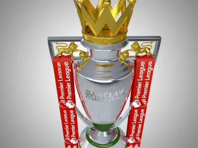 EPL Trophy English Premier League 2022 Low-poly 3D model