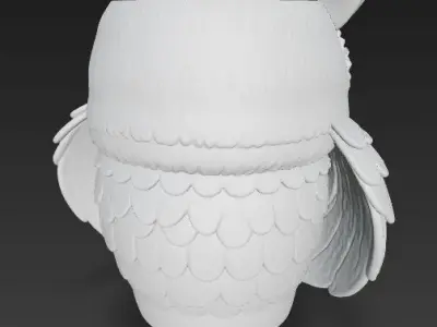 Sleepy Owl Planter Pen Holder 3D Printable STL 3D print model