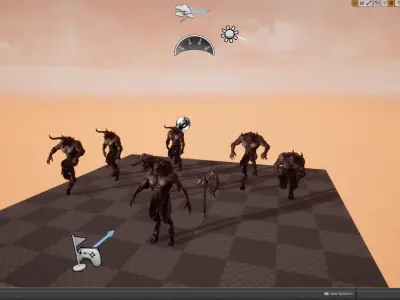 Minotaur demon Low-poly 3D model