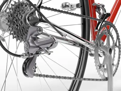 Retro  Racing Bicycle high detailed 3D model