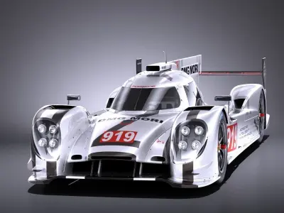 Porsche 919 Hybrid 2016 VRAY 3D model