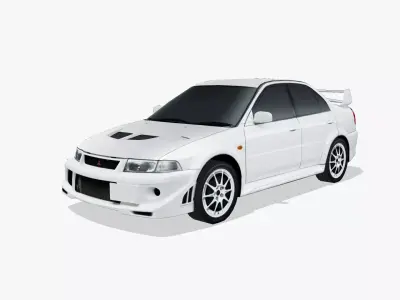 Mitsubishi Lancer Eolution VI 2001 Low-poly 3D model