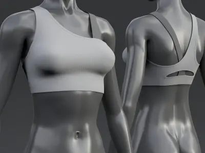 Nike Asymmetric Bra  3D model