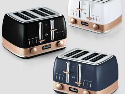 sunbeam classic bronze toaster 3D model