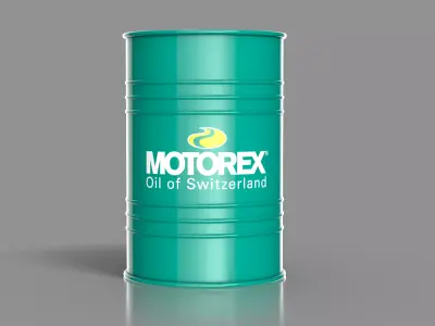 Realistic Motorex Barrel 3D Model Low-poly 3D model