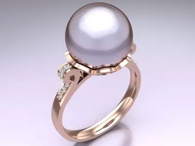 Pearl Ring - Womens Rings  - N832315 3D print model
