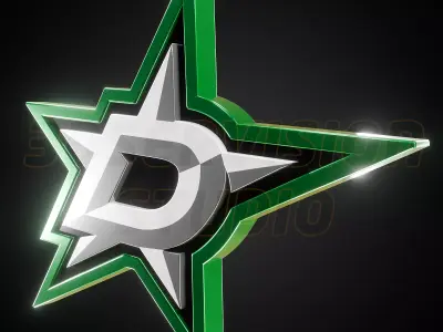Dallas Stars logo - Cinematic - 3D print 3D model