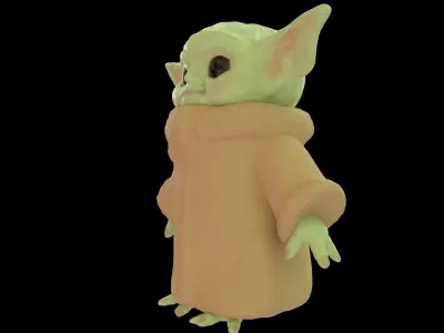 Grogu Baby yoda Low-poly 3D model
