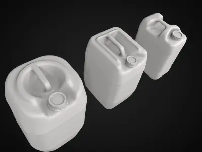 Plastic Jerry Cans 3D model
