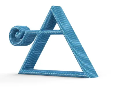 Freemason and alchemist Ancient 3d symbol 3D model