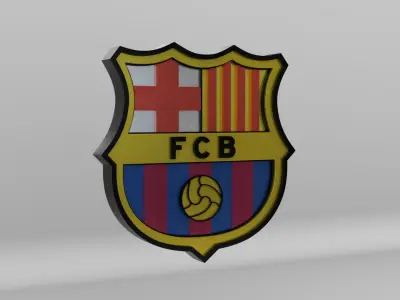 FC Barcelona Team Logo 3D model
