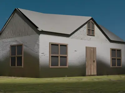 Old house Low-poly 3D model shop