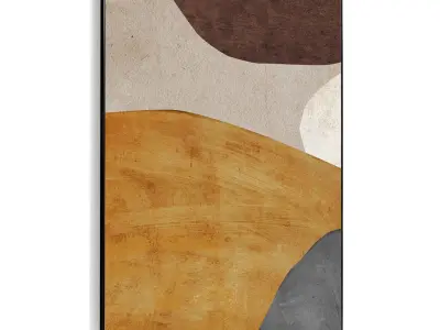 Plaster Two Photo Frame 411 Low-poly 3D model