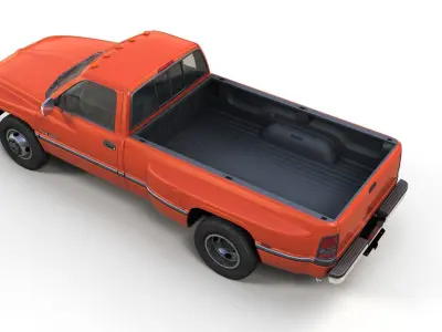 Dodge Ram 1995 3500 Low-poly 3D model