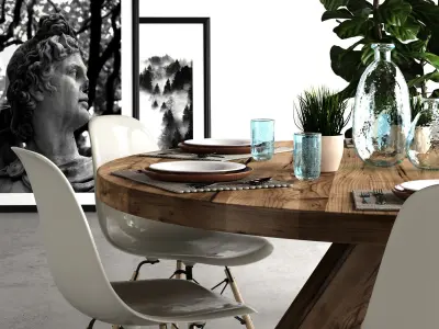 Dining set LOFT 3D model