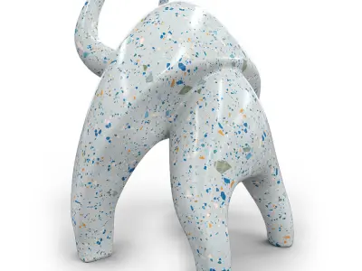 Bull figurine Low-poly 3D model