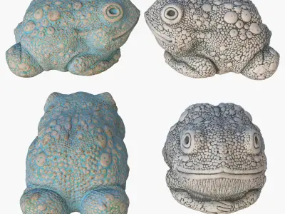 Frog sculpture 3D model