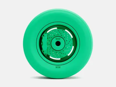 15x8 Torq Thrust D Wheel Goodyear Polyglas Tire 3D print model