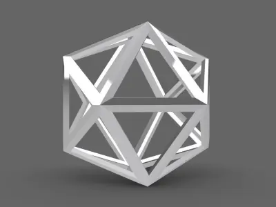 Geodesic Sphere Frame frequency 1 3D model