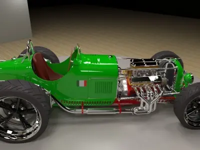 Alfa Romeo P3 Hot Rod 3D model