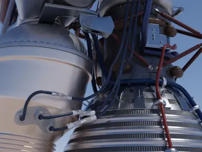 F-1 rocket engine 3D model