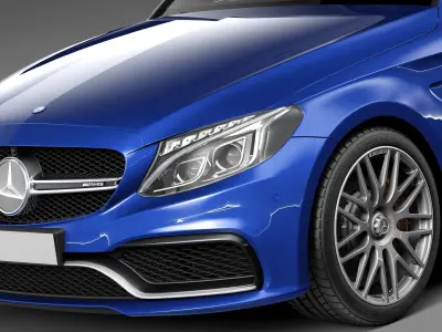 Mercedes-Benz C63 AMG W205 Estate 2015 3D model