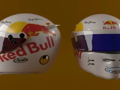 Race Helmet 3D Model 3D model