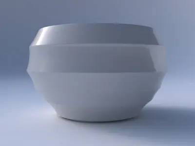 Bowl spheric twisted with horizontal sections 3D print model