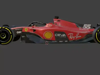 Ferrari F1 75  Realistic Formula 1 3D Model  2022 Season Low-poly 3D model