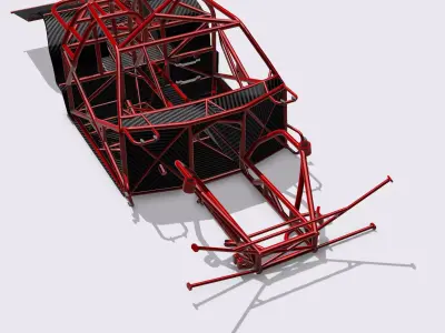 VC Valiant Promod tubular chassis with floors tubs firewall 3D print model