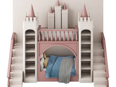 Childrens bunk bed 38 3D model