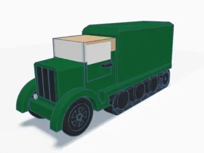 Transporting Soldiers and Things Truck 3D model