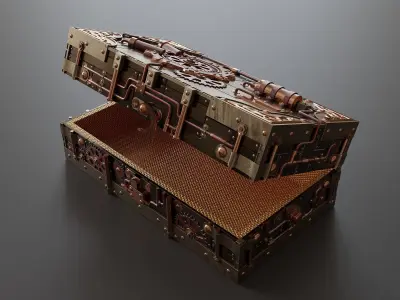 Steampunk jewelry box 1 3D model