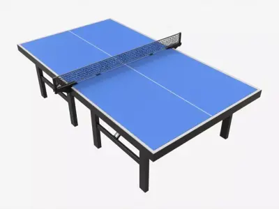 Indoor Table Tennis Table ITTF 3D model