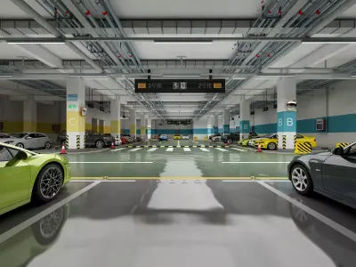 Parking  Low-poly 3D model