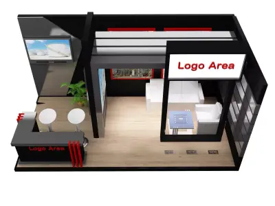 Booth Exhibition Stand a251b 3D model