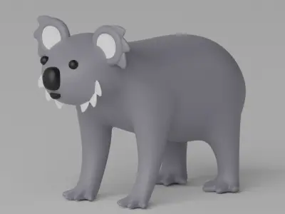 Cartoon Cute Koala 3D model