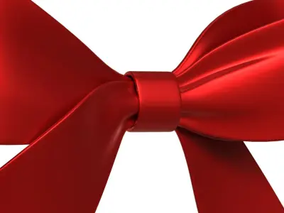 Christmas Bow Ribbon 84 Low-poly 3D model