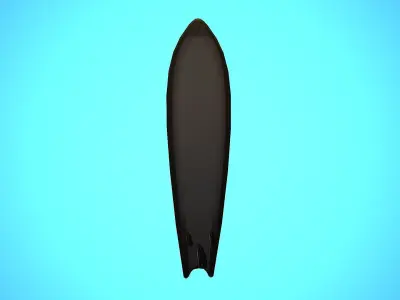 SURF BOARD 20 CARTOON STYLIZED Low-poly 3D model