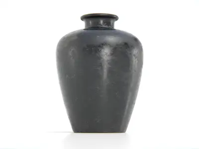 Black Ceramic Vase Low-poly 3D model